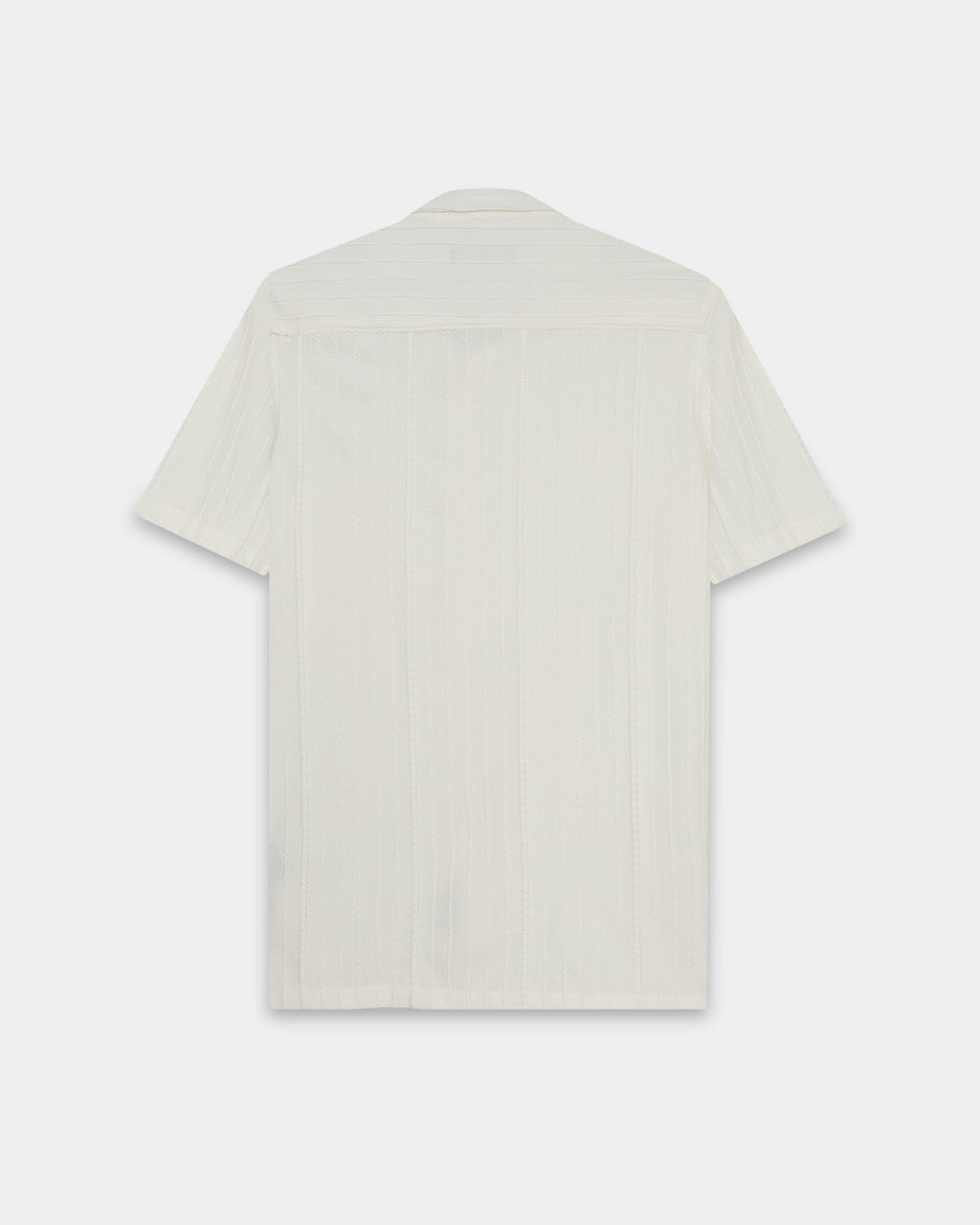 VERTIX White Textured Knit Shirt