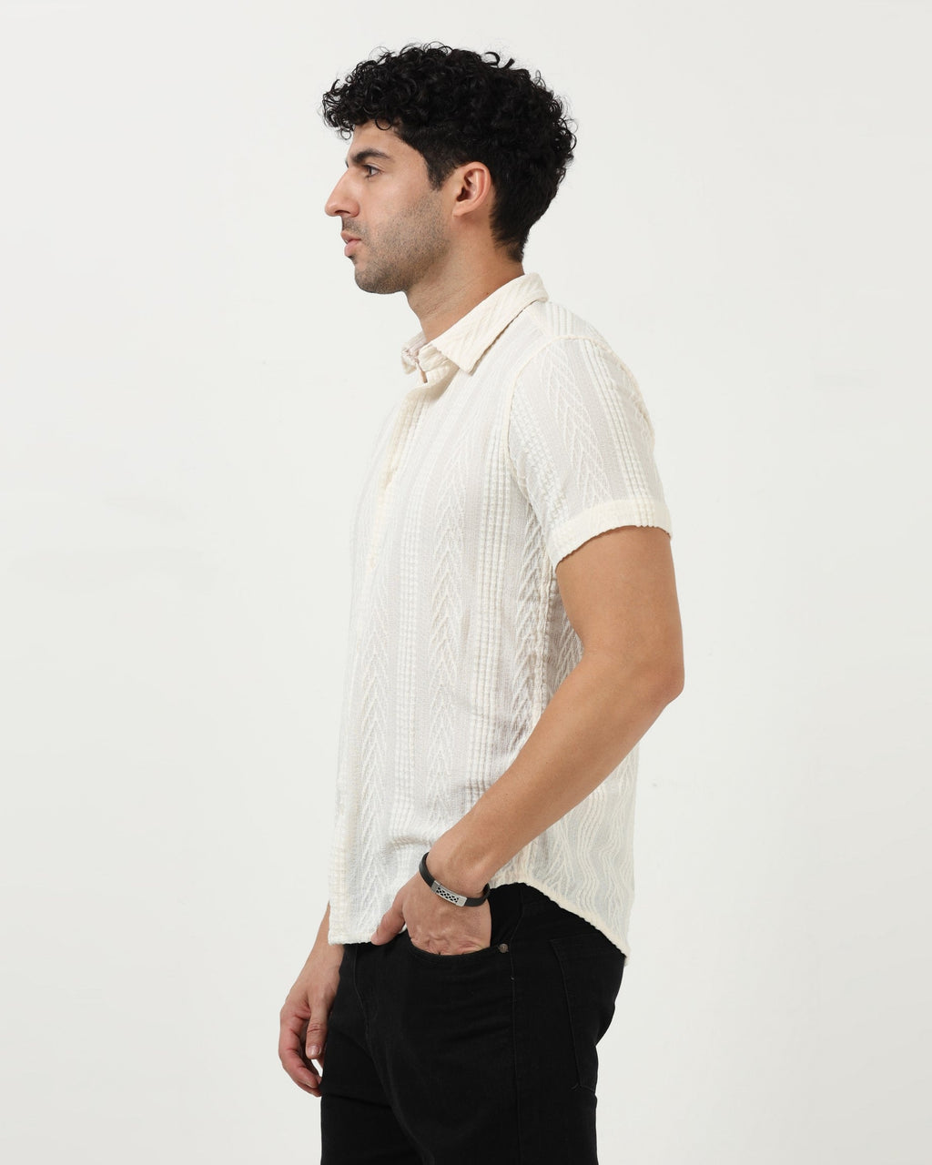 WAVE White Knit Shirt