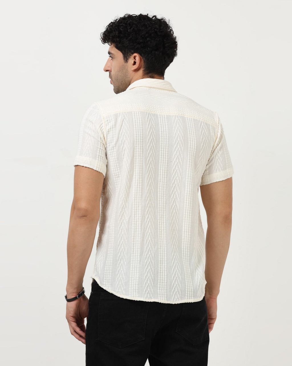 WAVE White Knit Shirt