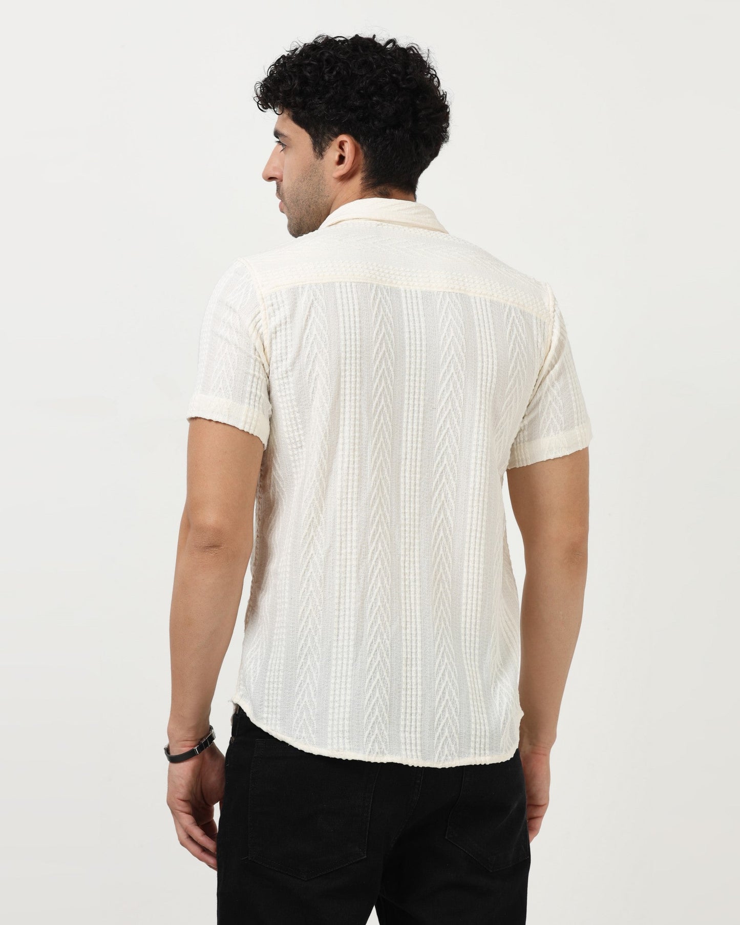 WAVE White Knit Shirt