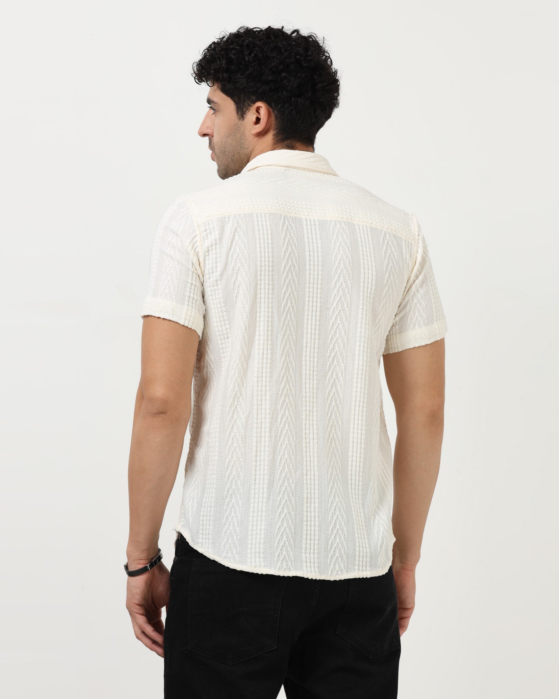 WAVE White Knit Shirt