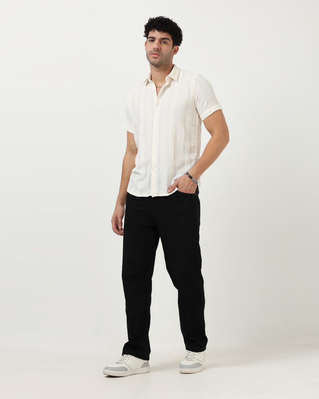 WAVE White Knit Shirt