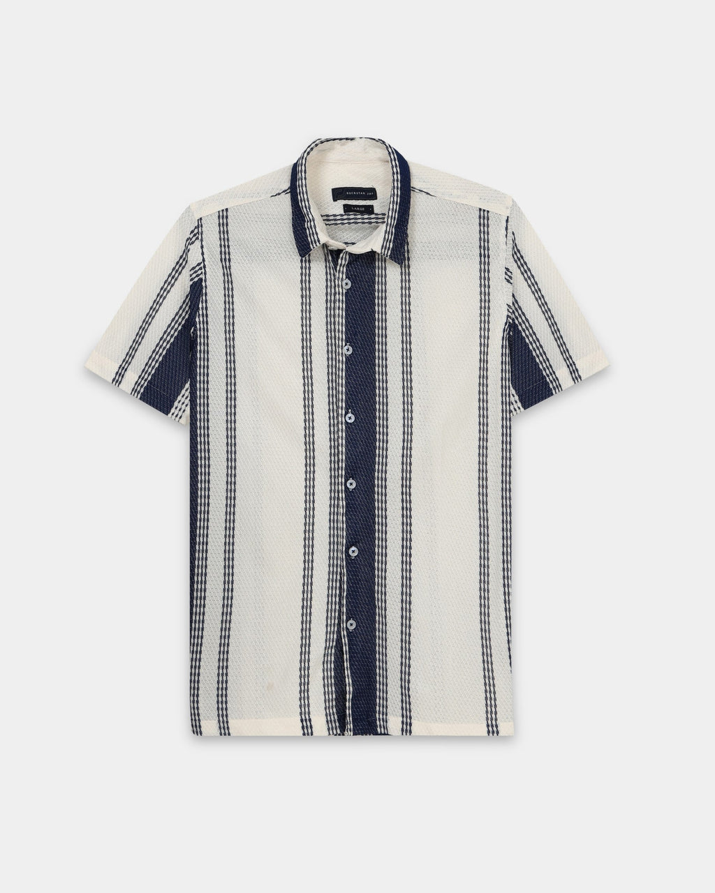 VOLT Blue Textured Knit Shirt