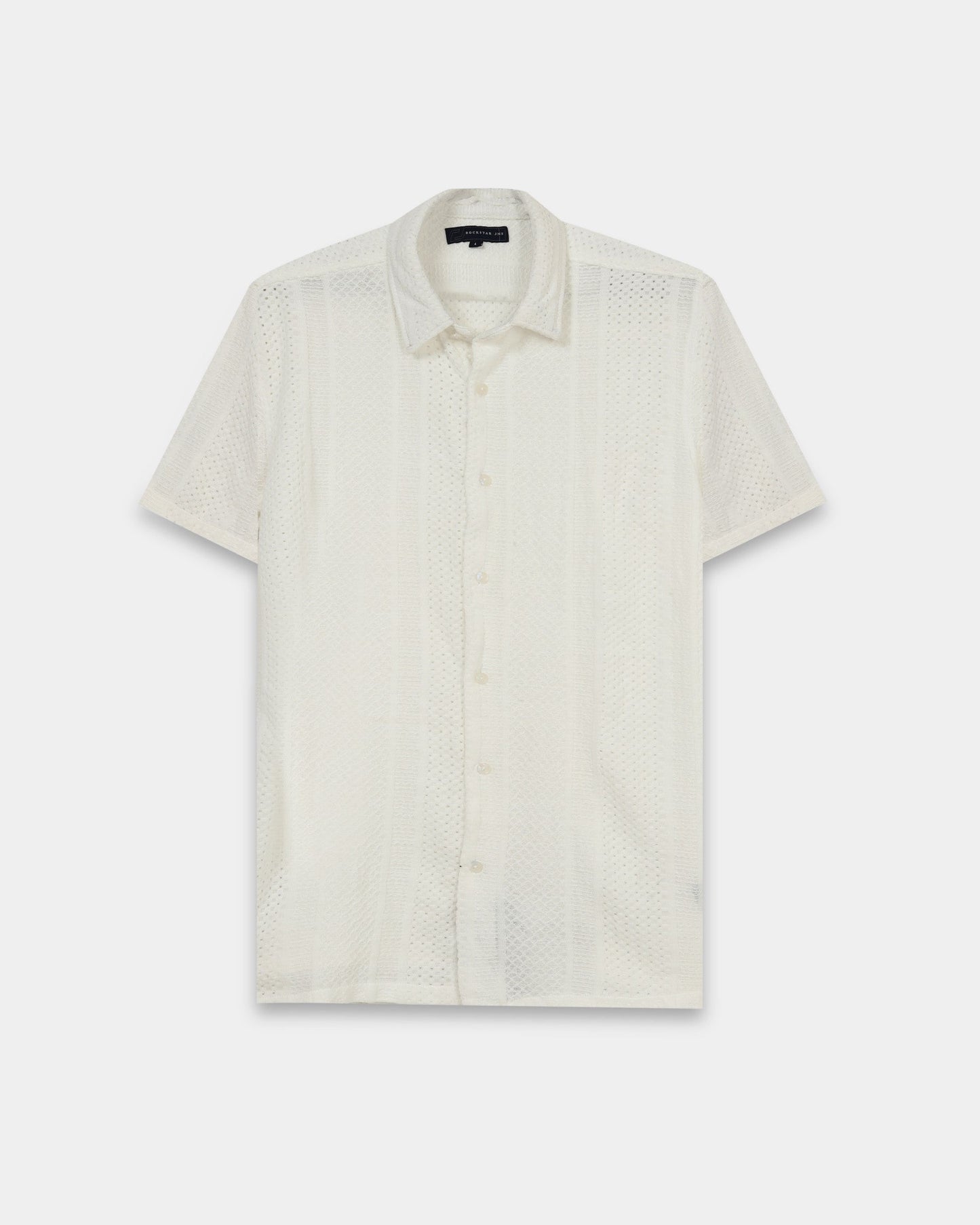 AETHER White Mesh Knit shirt