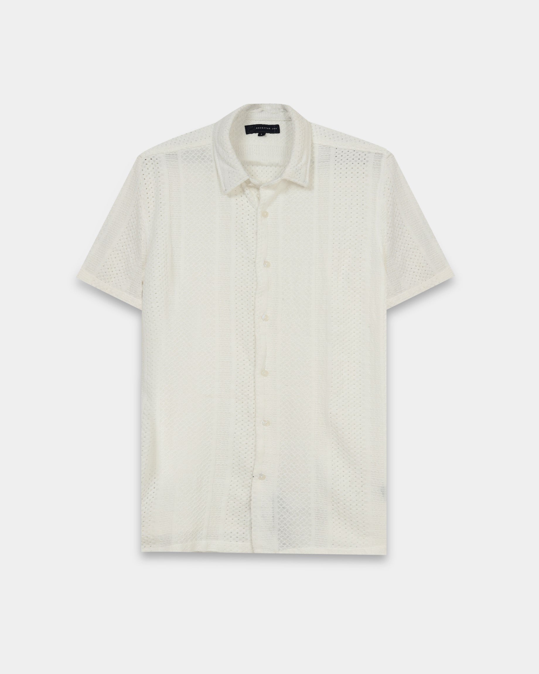 AETHER White Mesh Knit shirt