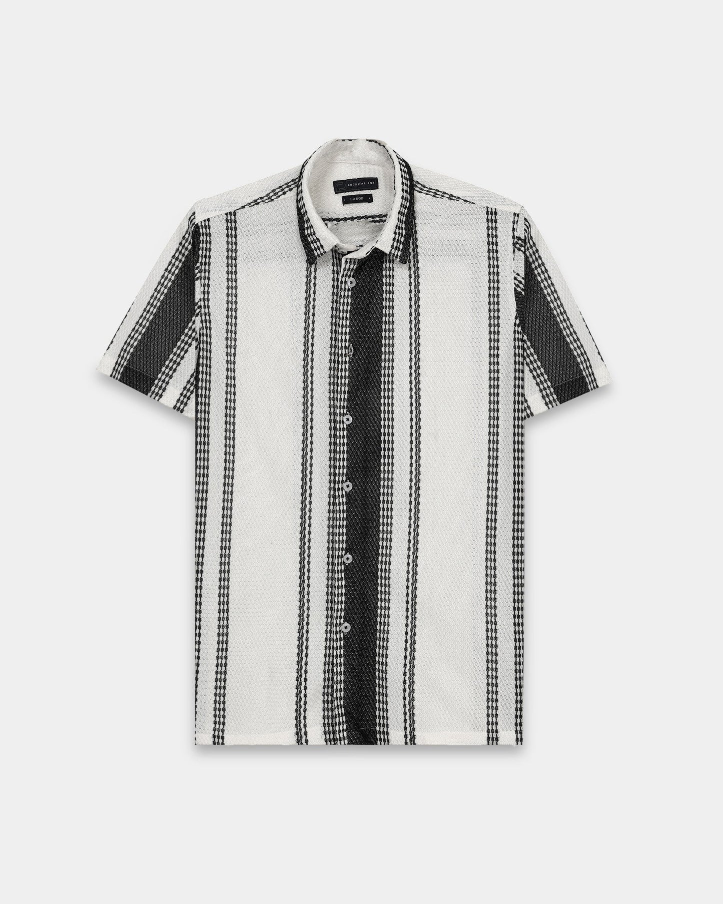 VOLT Black Textured Knit Shirt