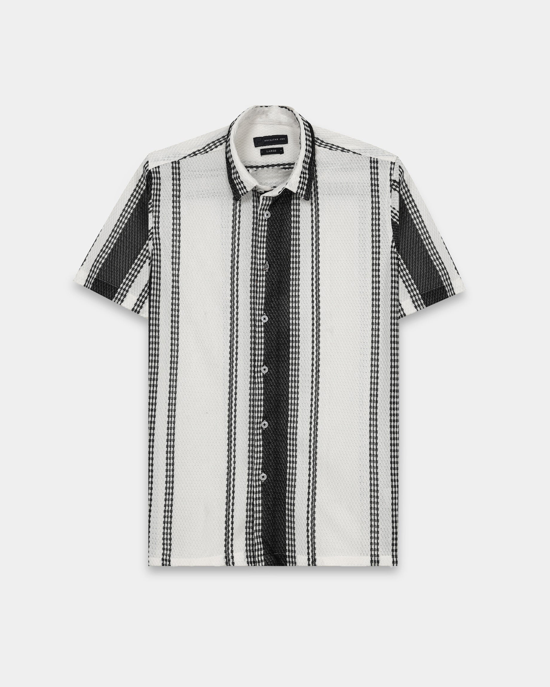 VOLT Black Textured Knit Shirt