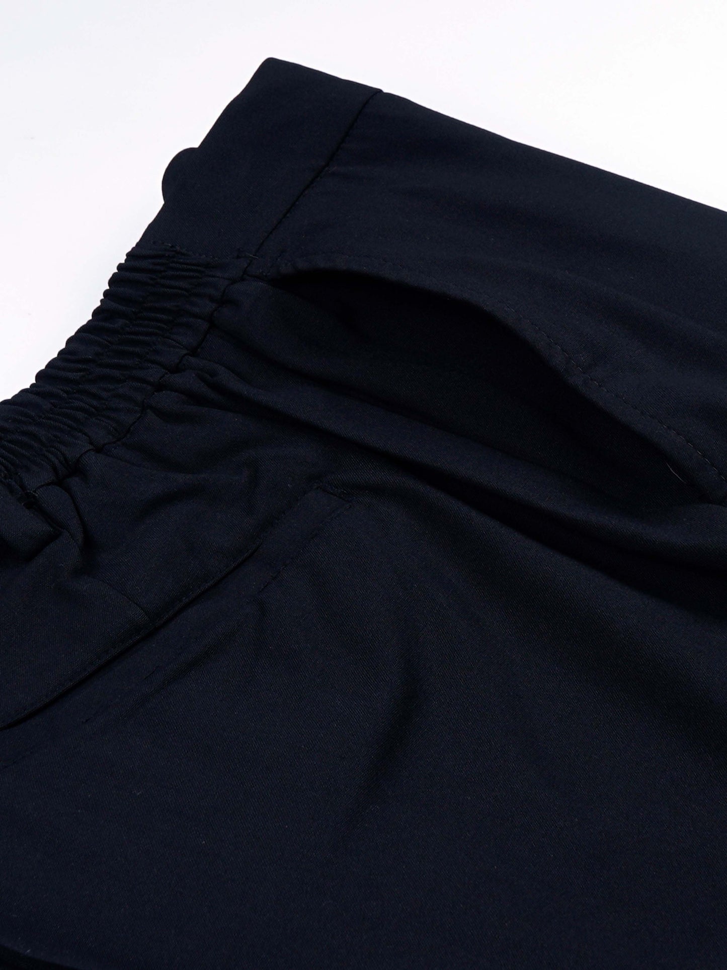 Soft Handle Relaxed Black Trousers