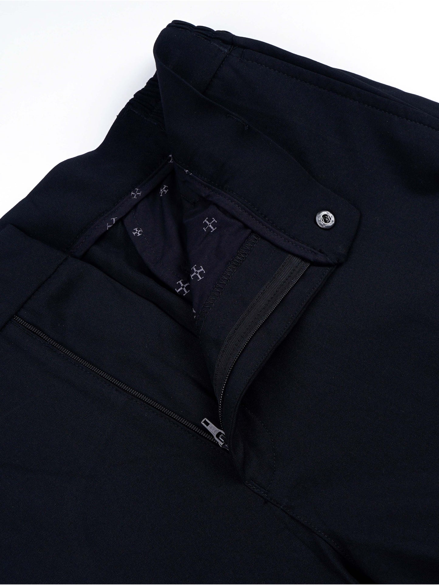 Soft Handle Relaxed Black Trousers