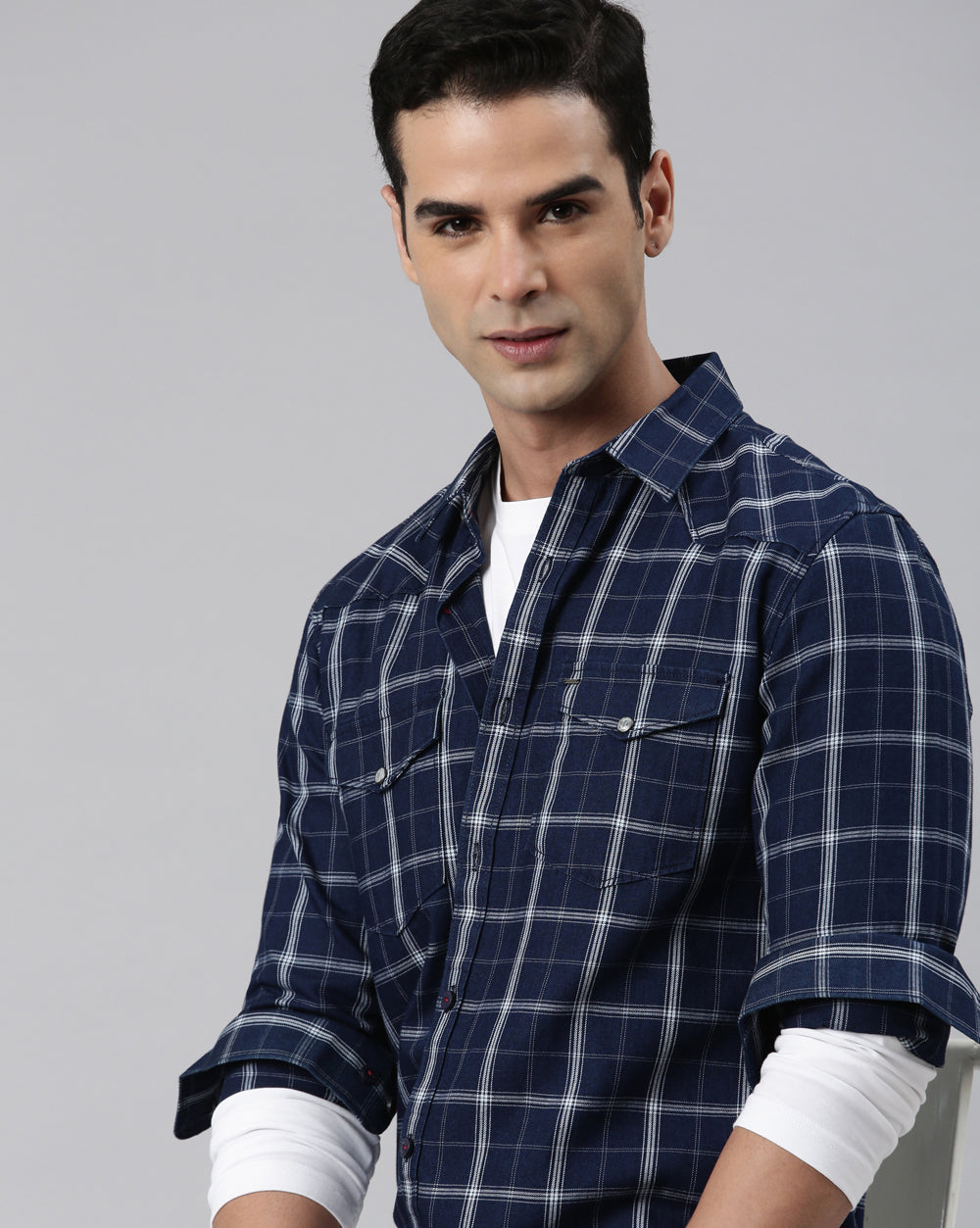 Swing Forever Blue Checkered Shirt