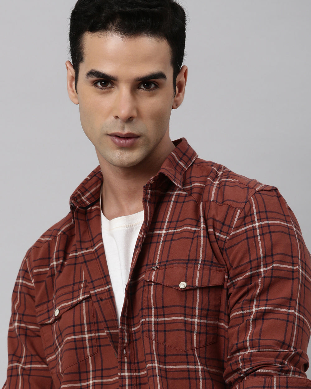 Swing Rust Checkered Shirt