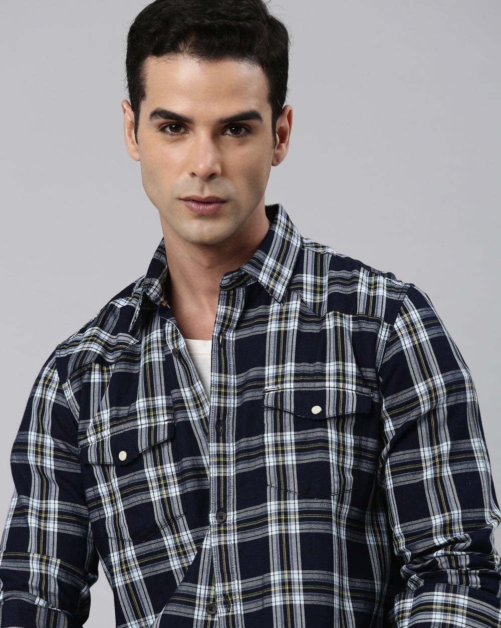 Swing True Blue Checkered Shirt