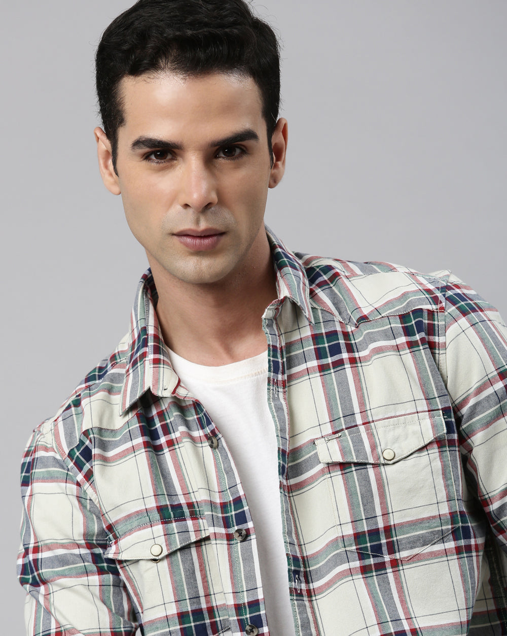 Swing Ivory Windowpane Shirt