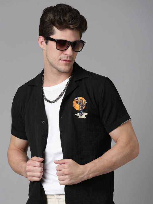 Men Cactus shirt - Black