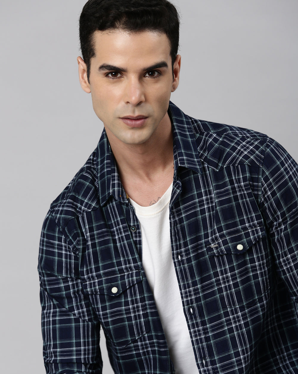 Swing Blue Checkered Shirt