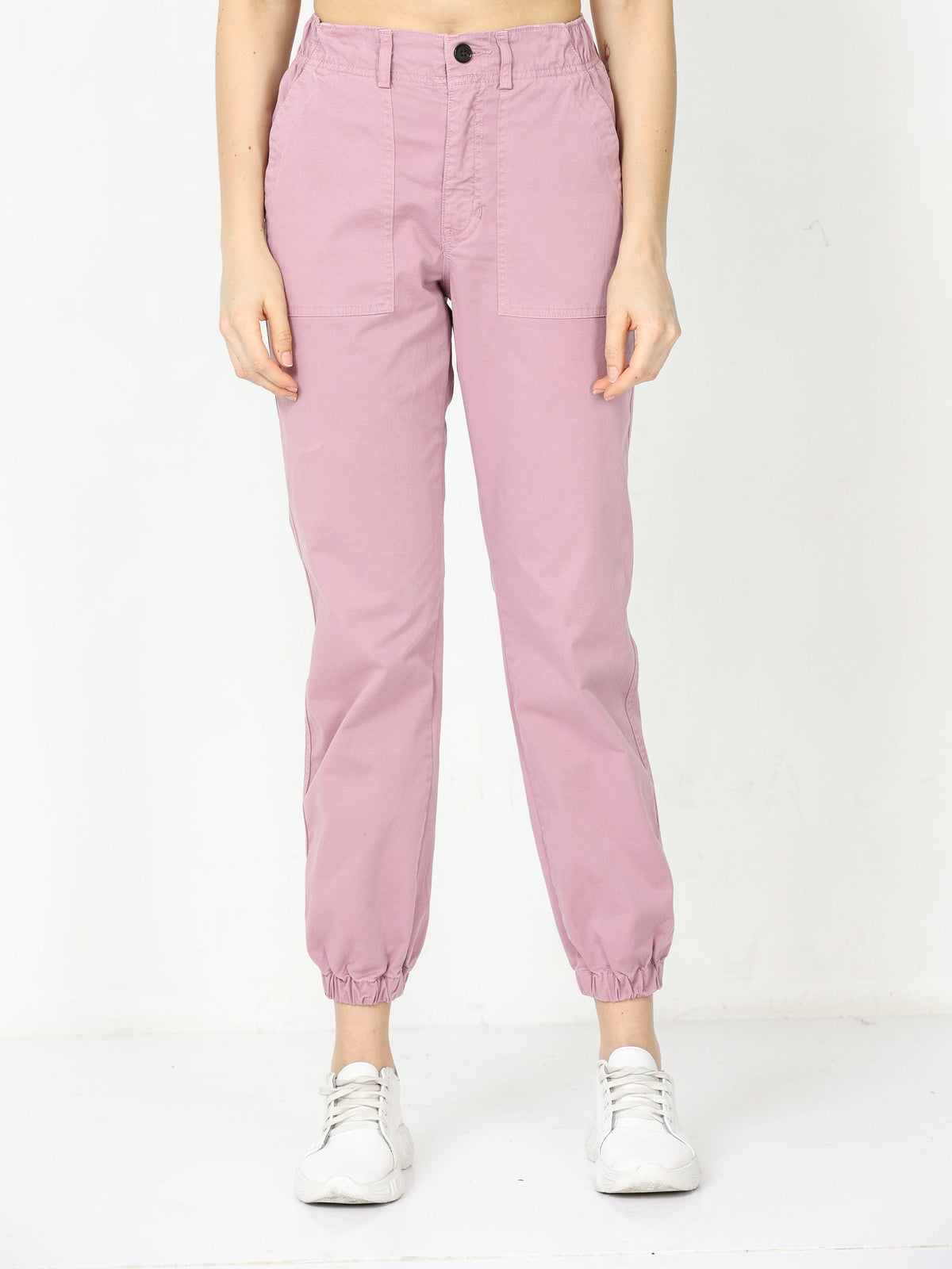 Women Vintage Pink Jogger Pants