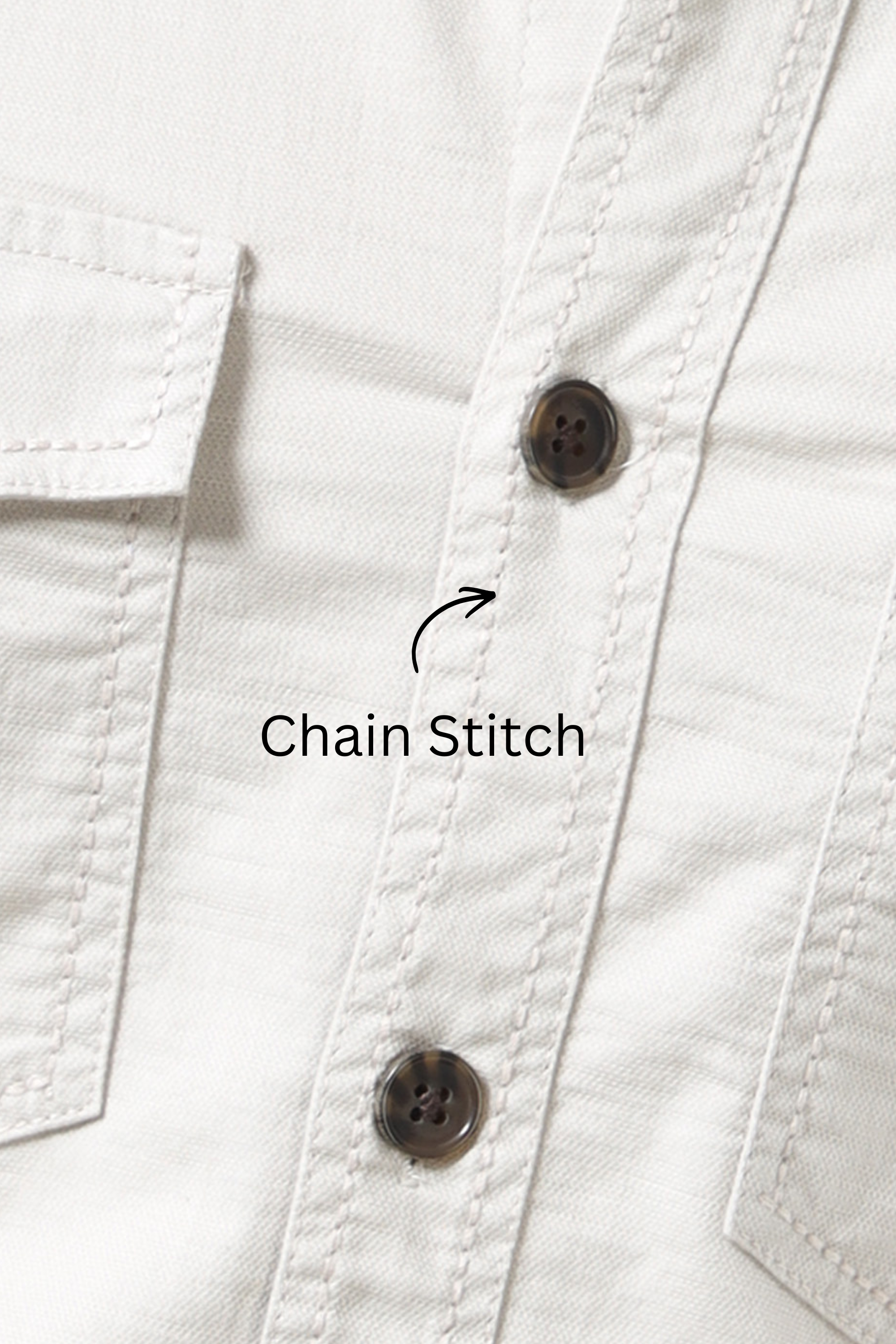 Men’s Beige Cotton Utility Casual Shirt with Dual Flap Pockets