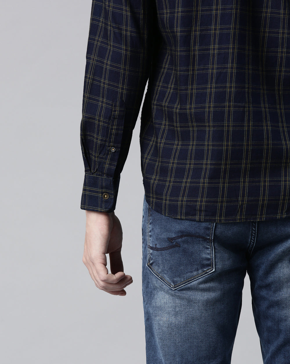 Swing Indigo Green Checkered Shirt