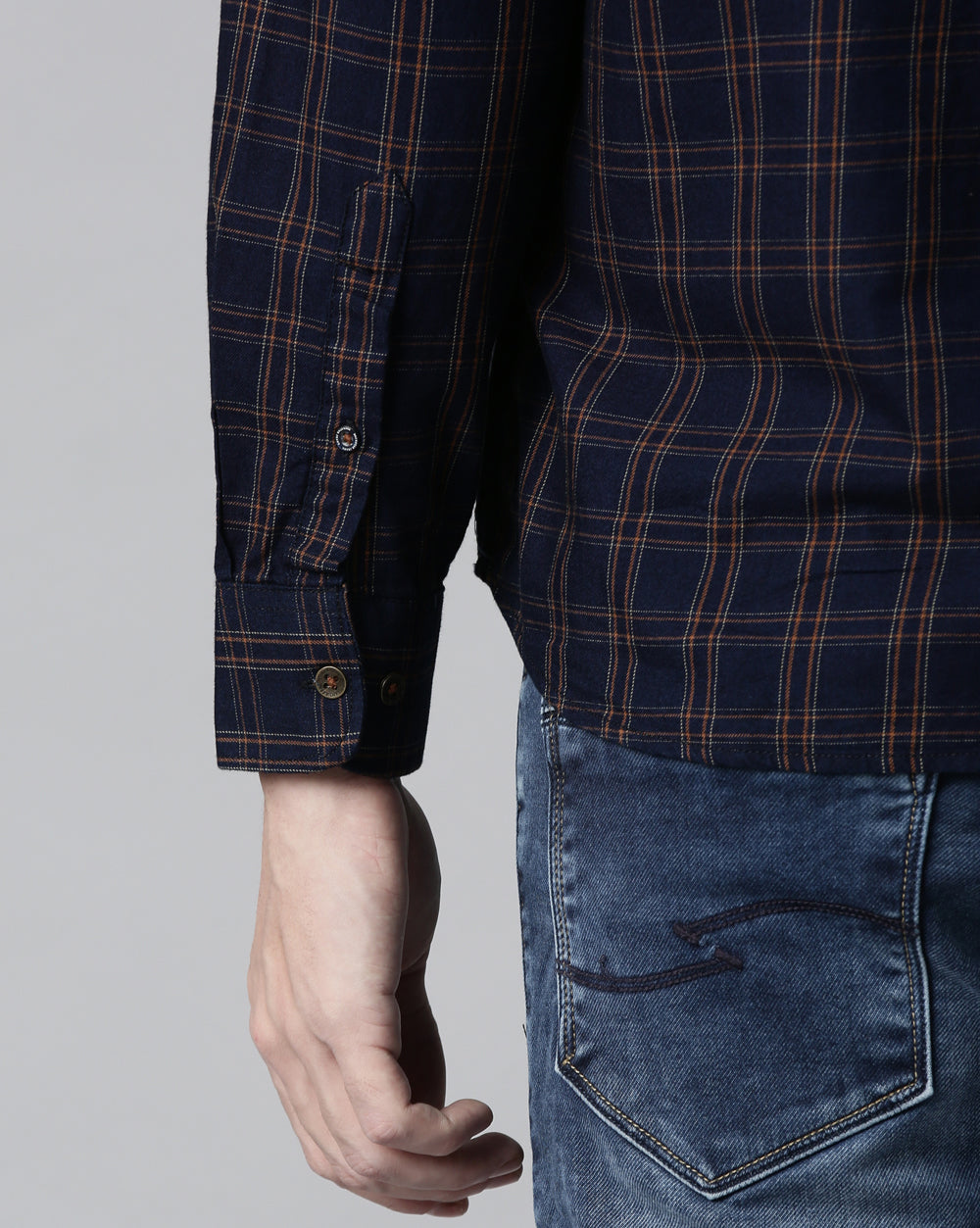 Swing Indigo Khaki Checkered Shirt