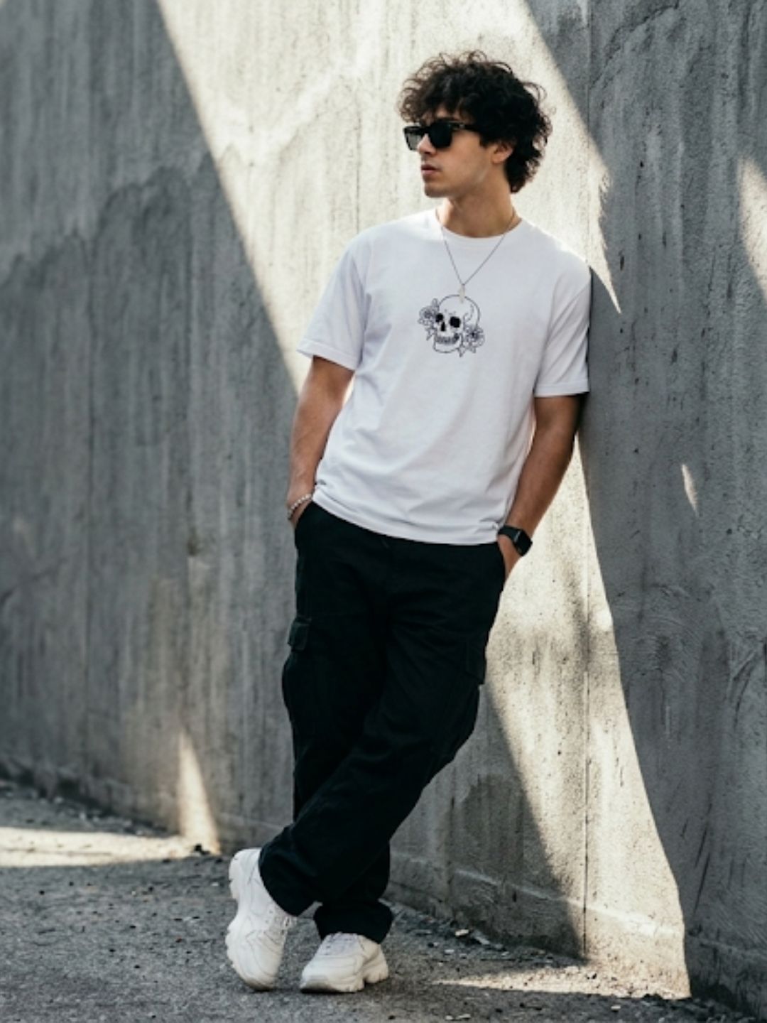 White Oversized Bio Wash Terry