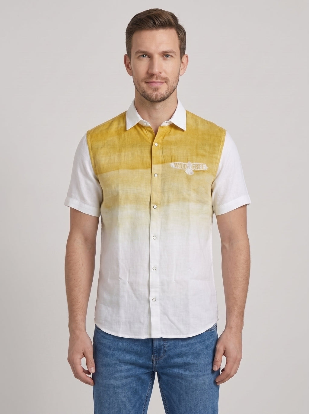 Yellow Ombre Resort Shirt