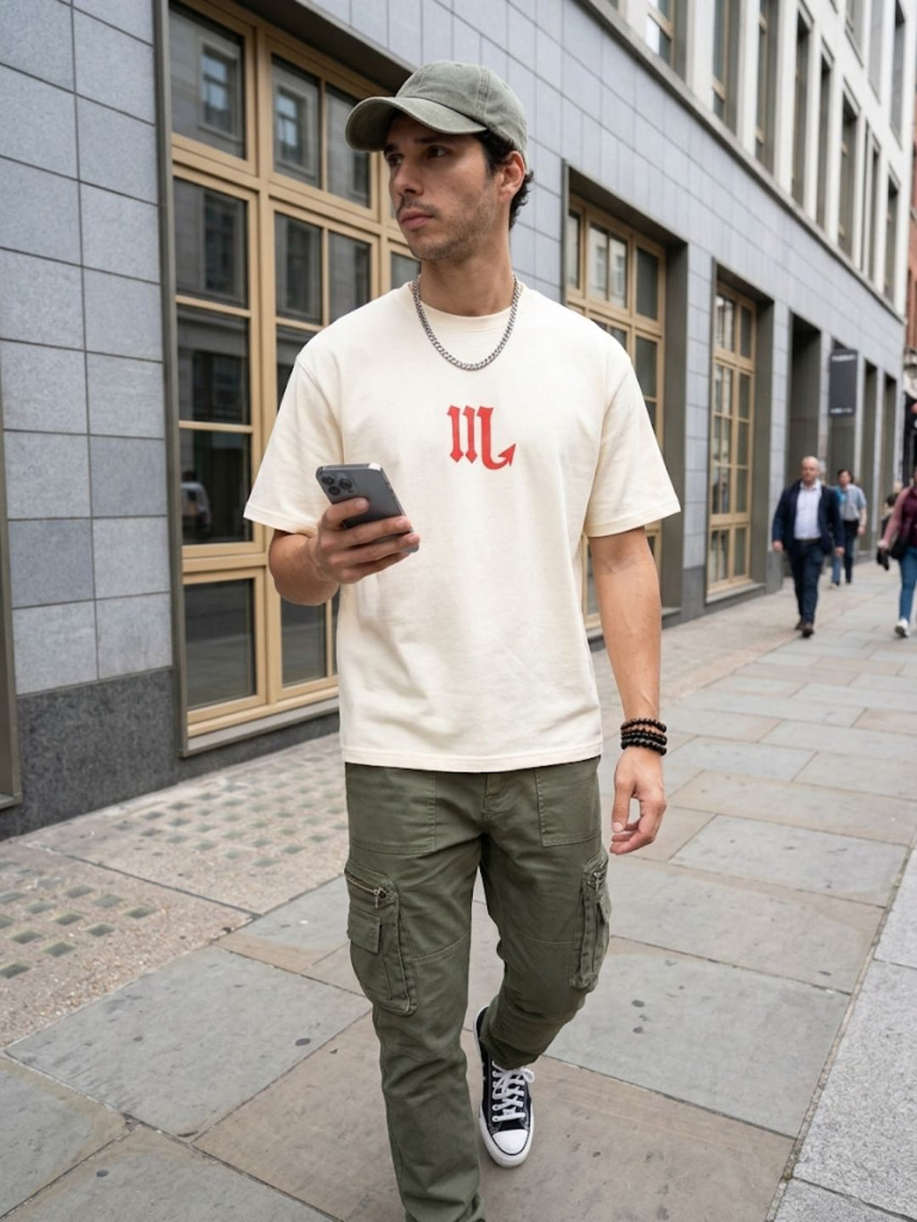 Cream Oversized Bio Wash Terry
