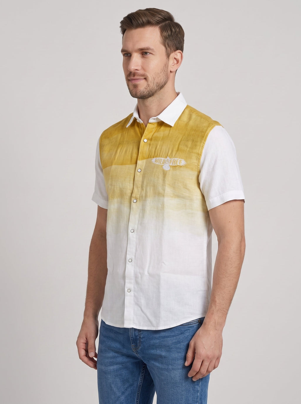 Yellow Ombre Resort Shirt