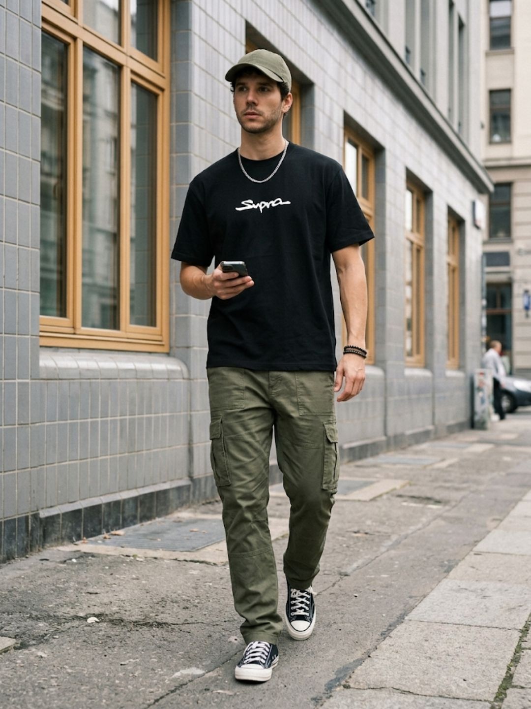 Black Oversized Bio Wash Terry