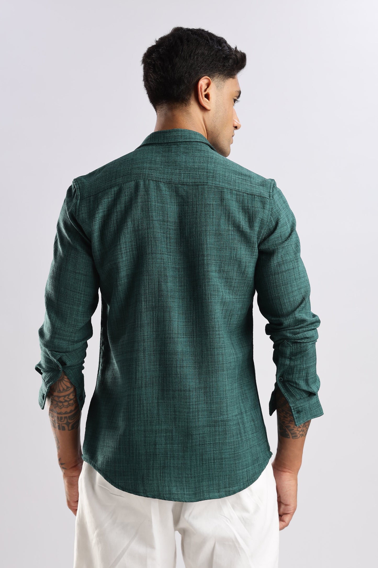 Men Air Like Linen Vintage Shirt-Olive