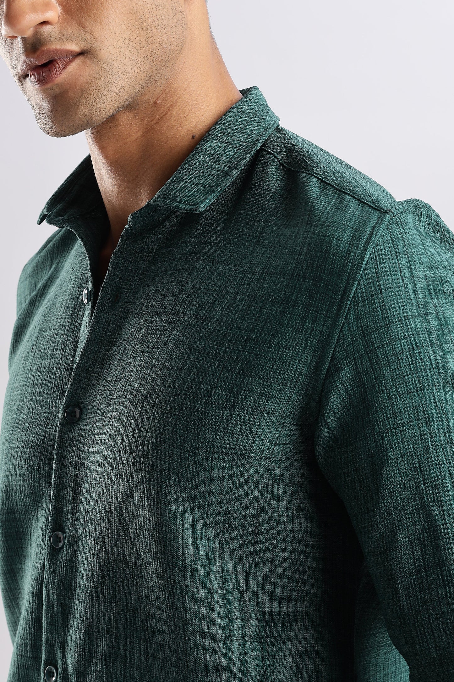 Men Air Like Linen Vintage Shirt-Olive