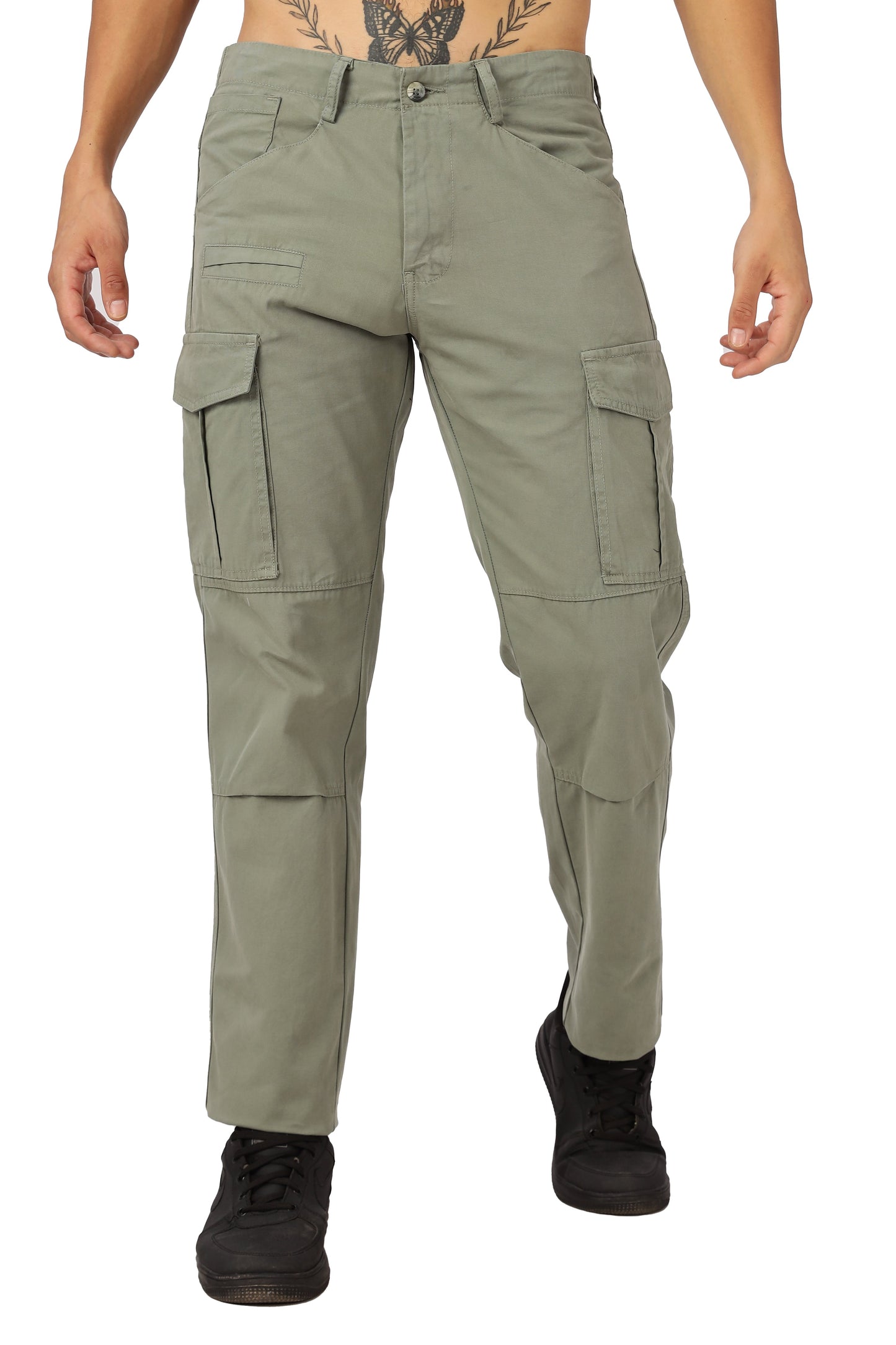 Men Dyed Bulky Cargo-Lt Olive