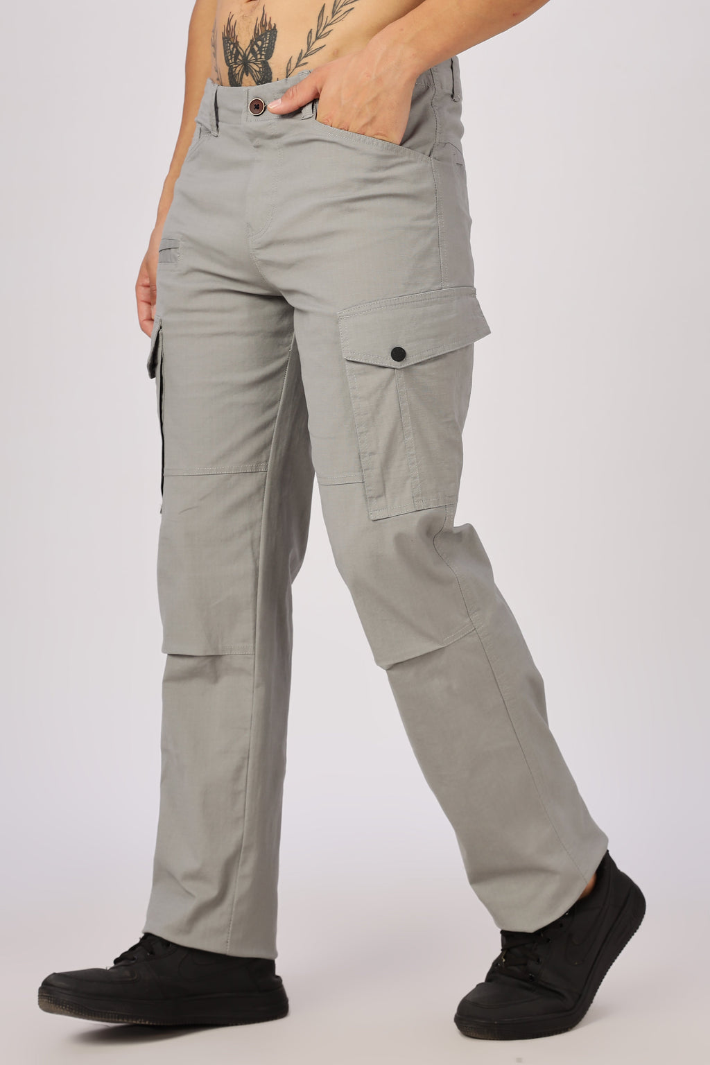 Men Ribstop Heavy duty Cargo-Lt Grey