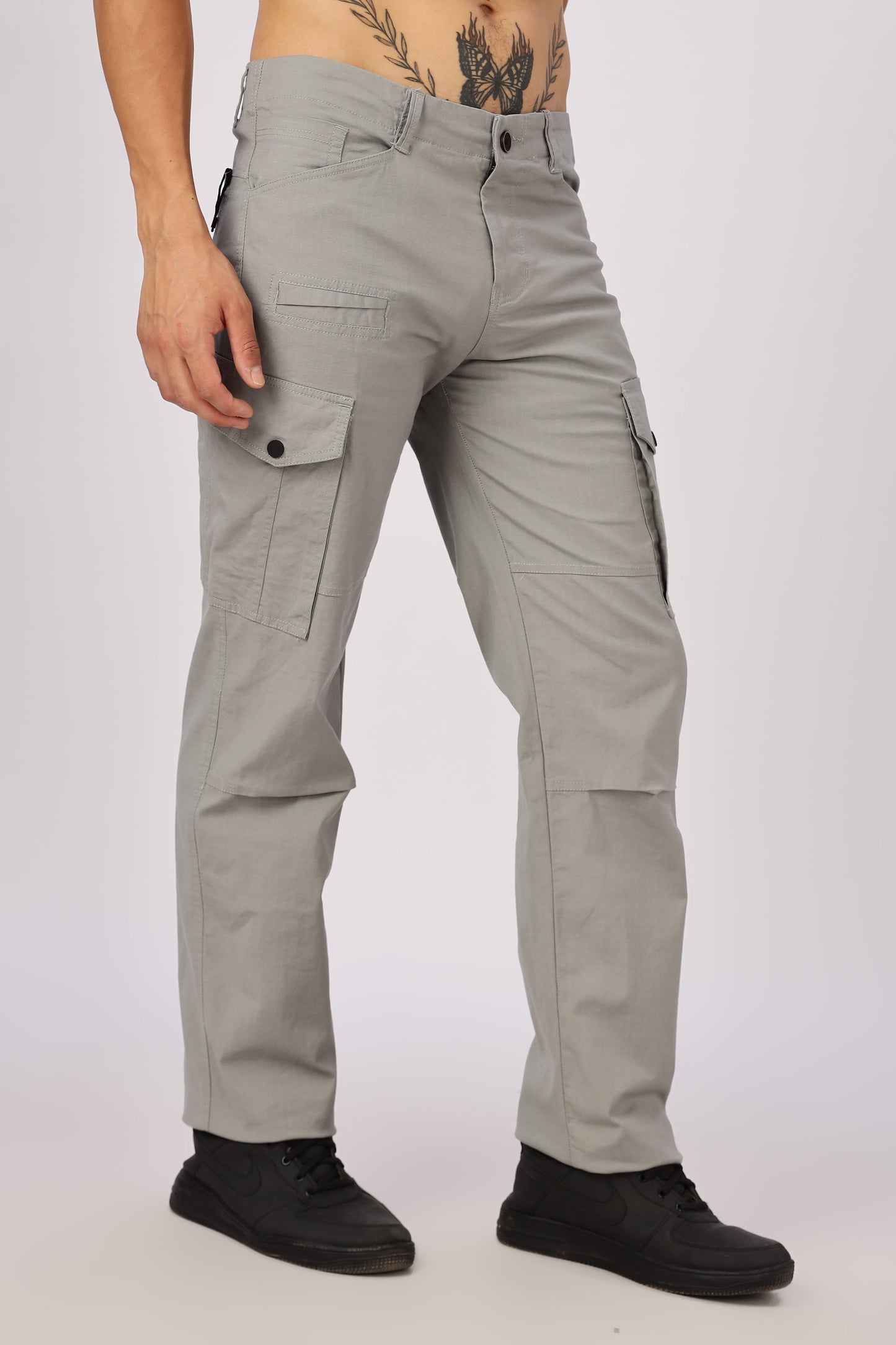 Men Ribstop Heavy duty Cargo-Lt Grey