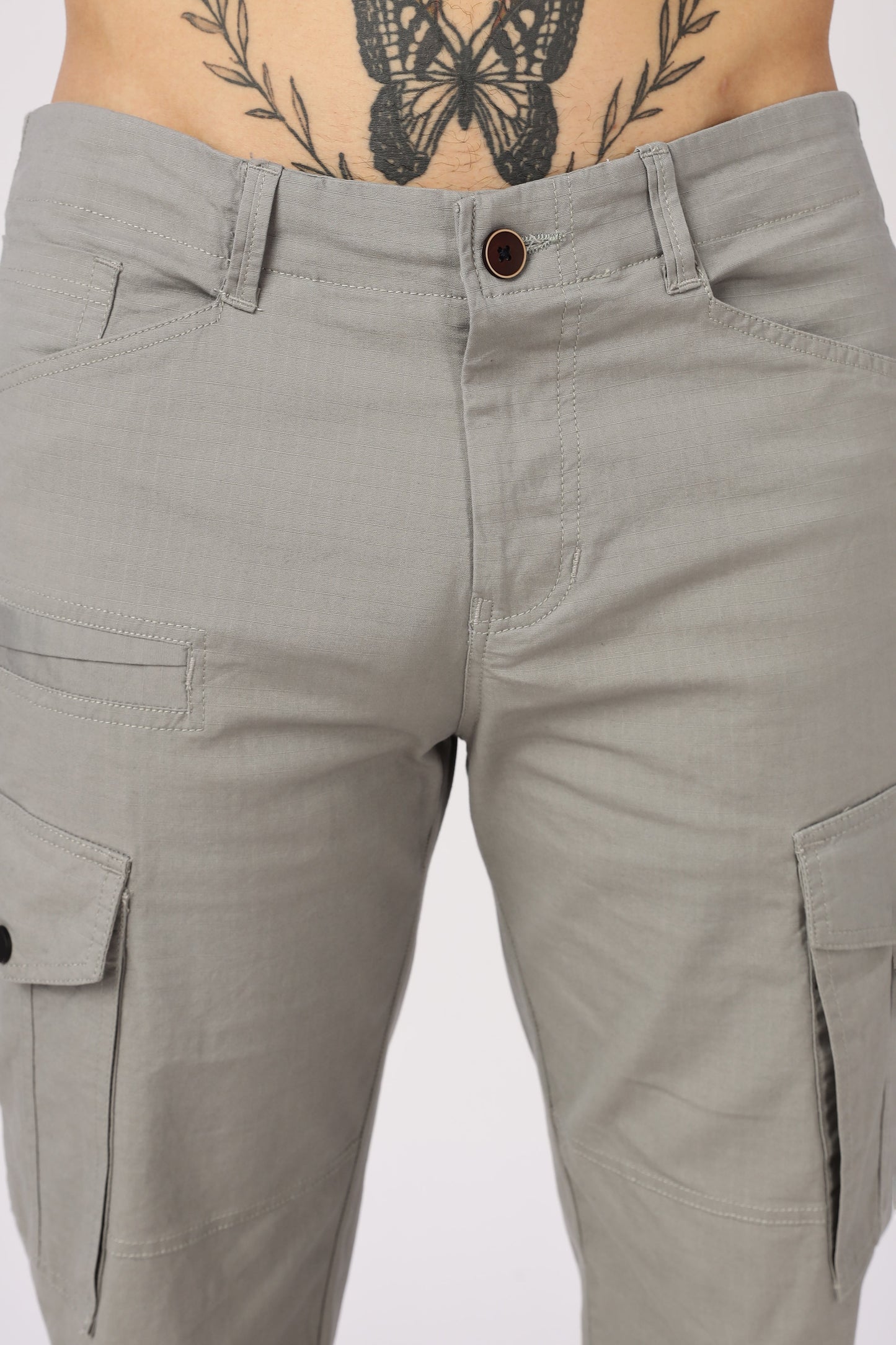 Men Ribstop Heavy duty Cargo-Lt Grey