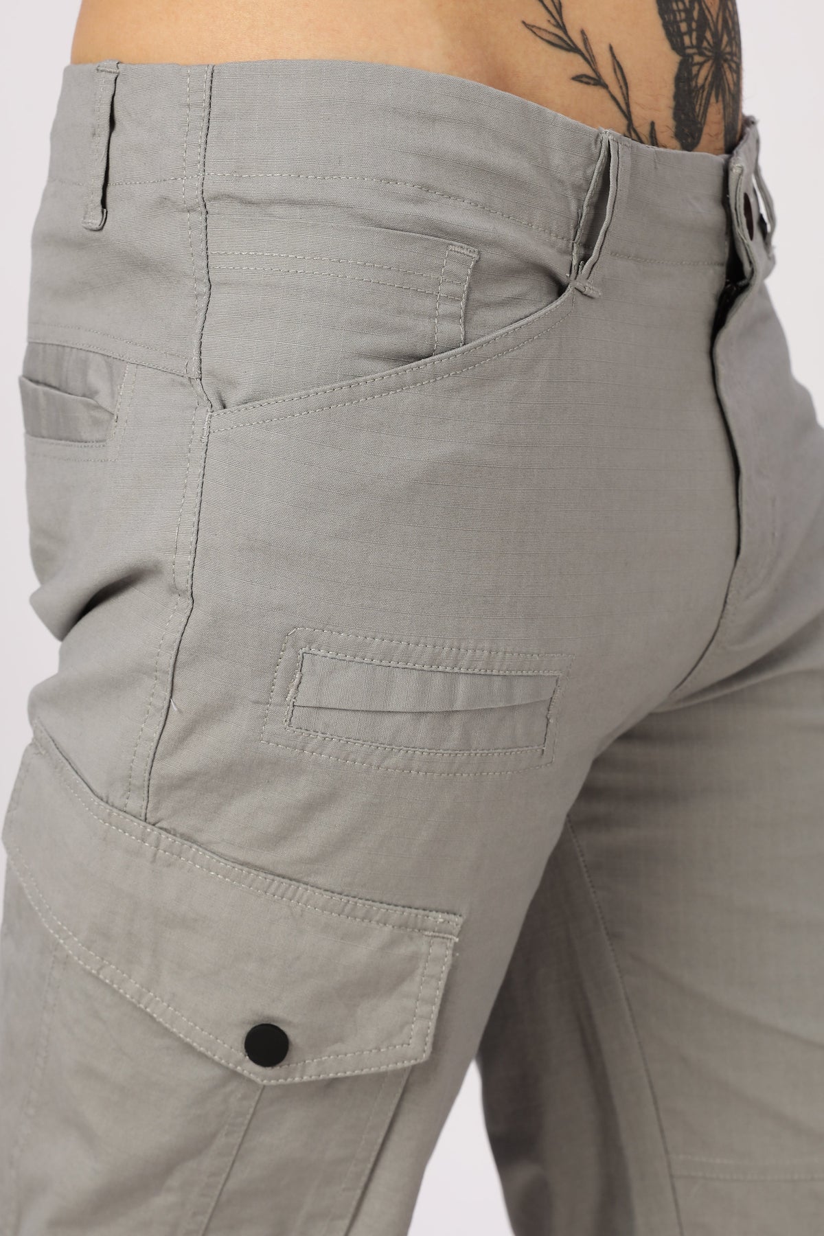 Men Ribstop Heavy duty Cargo-Lt Grey