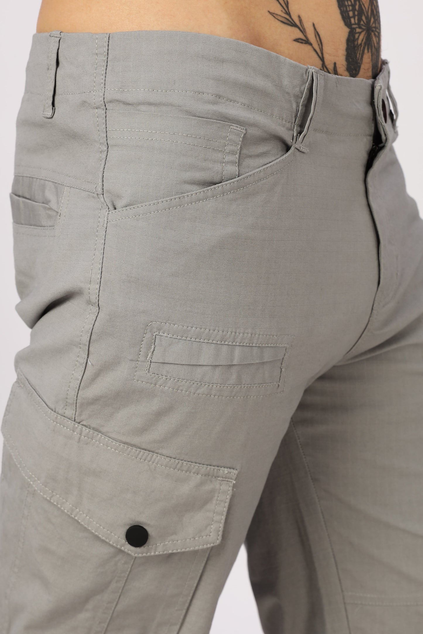 Men Ribstop Heavy duty Cargo-Lt Grey