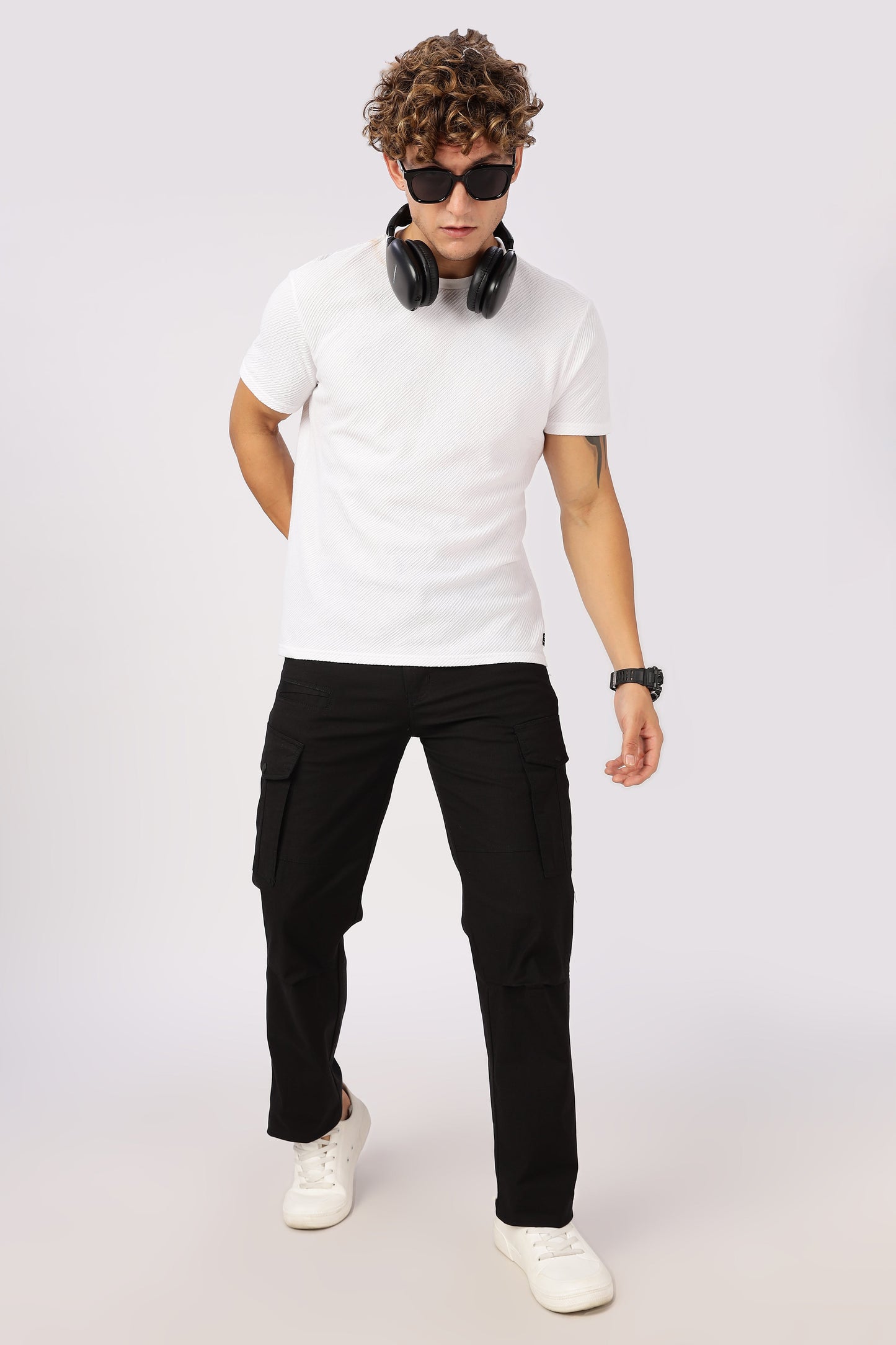 Men Ribstop Heavy duty Cargo-Black