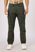 Men Dyed Bulky Cargo-Olive