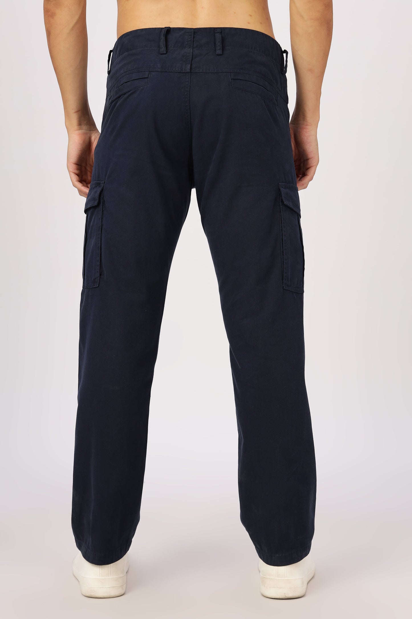 Men Dyed Bulky Cargo-Navy