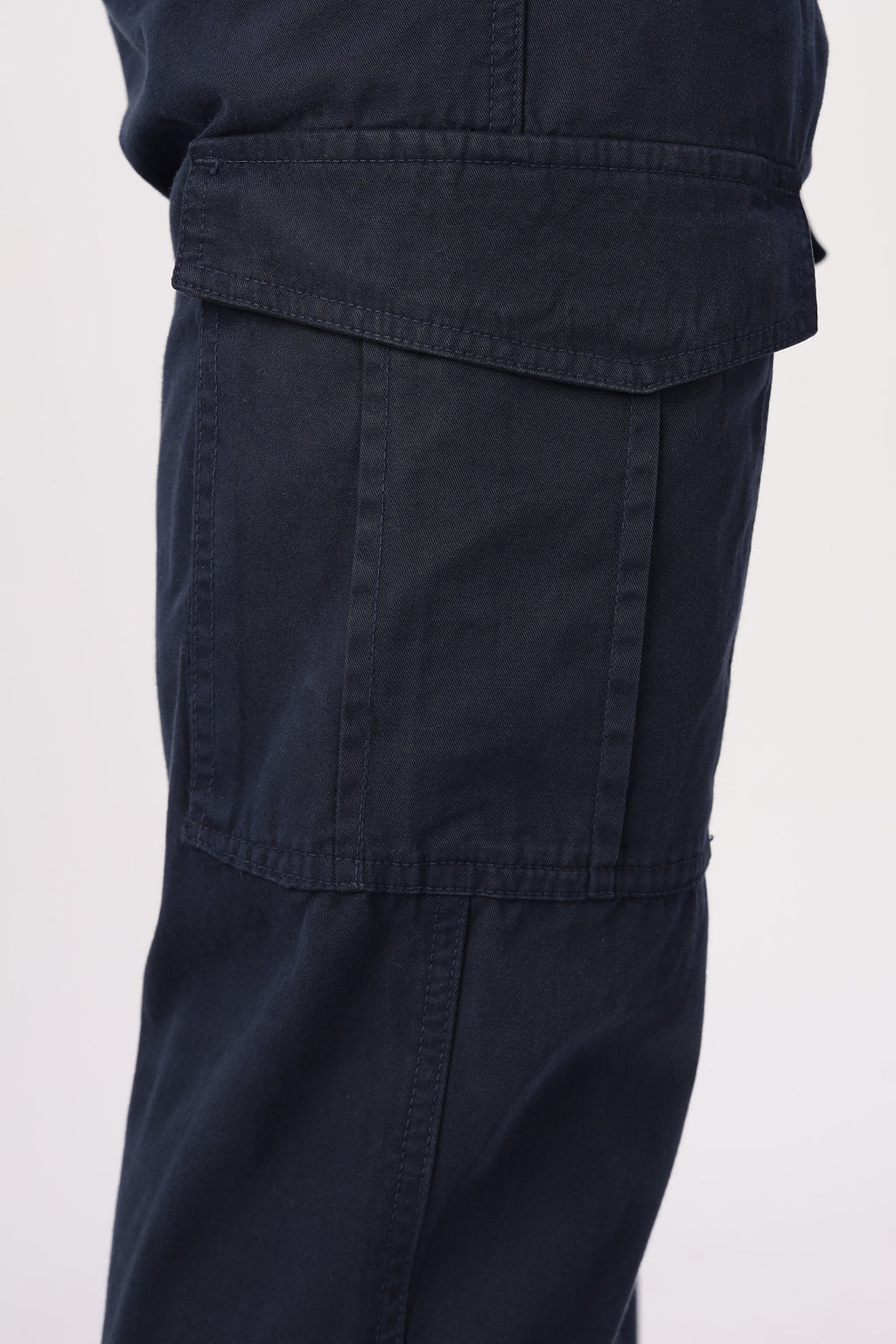 Men Dyed Bulky Cargo-Navy