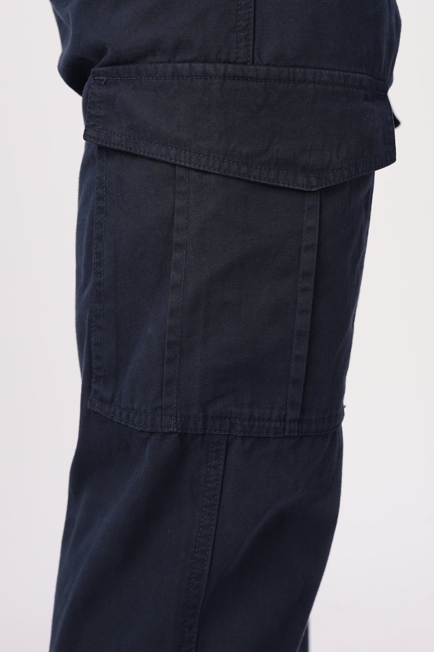 Men Dyed Bulky Cargo-Navy
