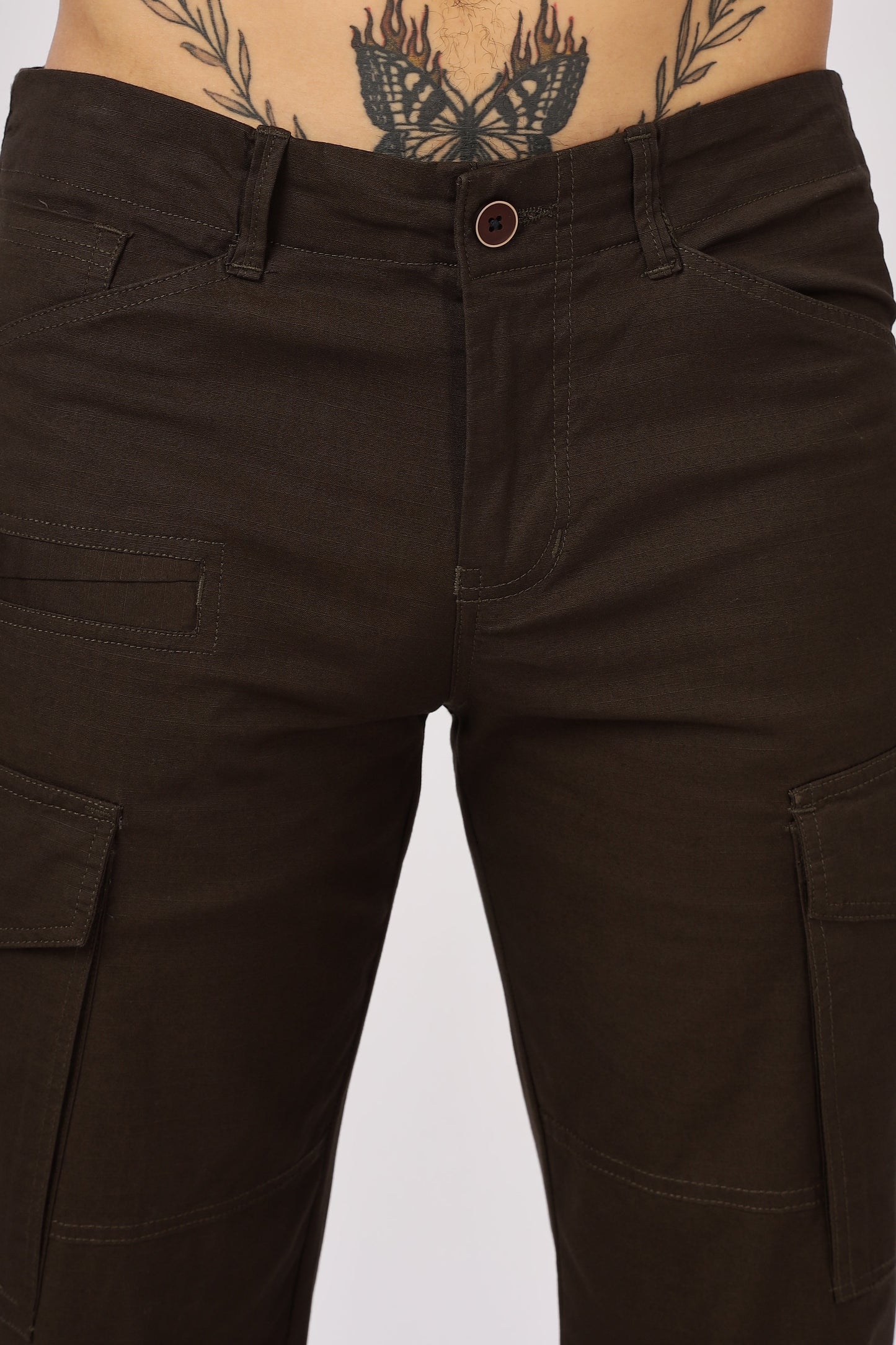 Men Ribstop Heavy duty Cargo-Brown