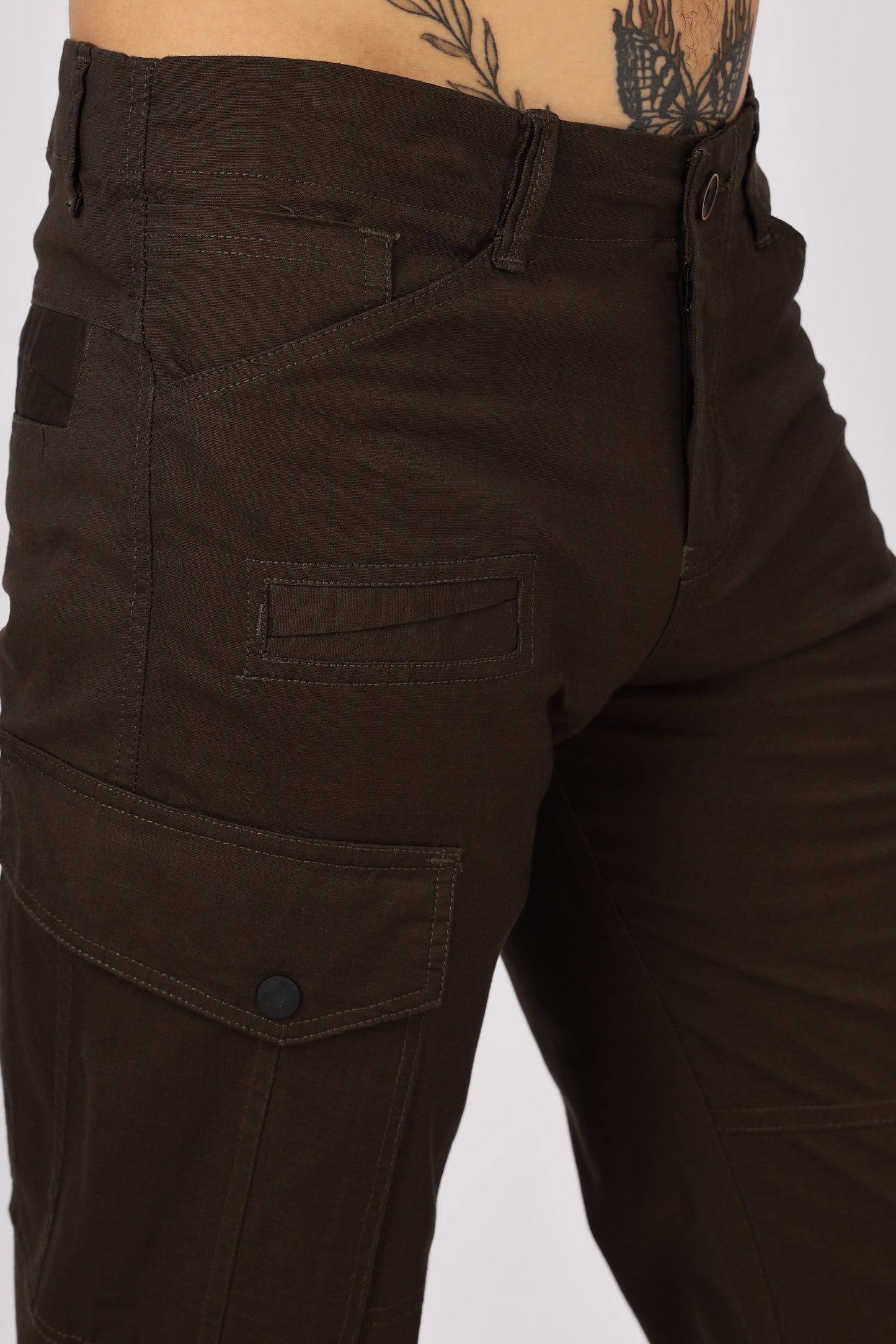 Men Ribstop Heavy duty Cargo-Brown