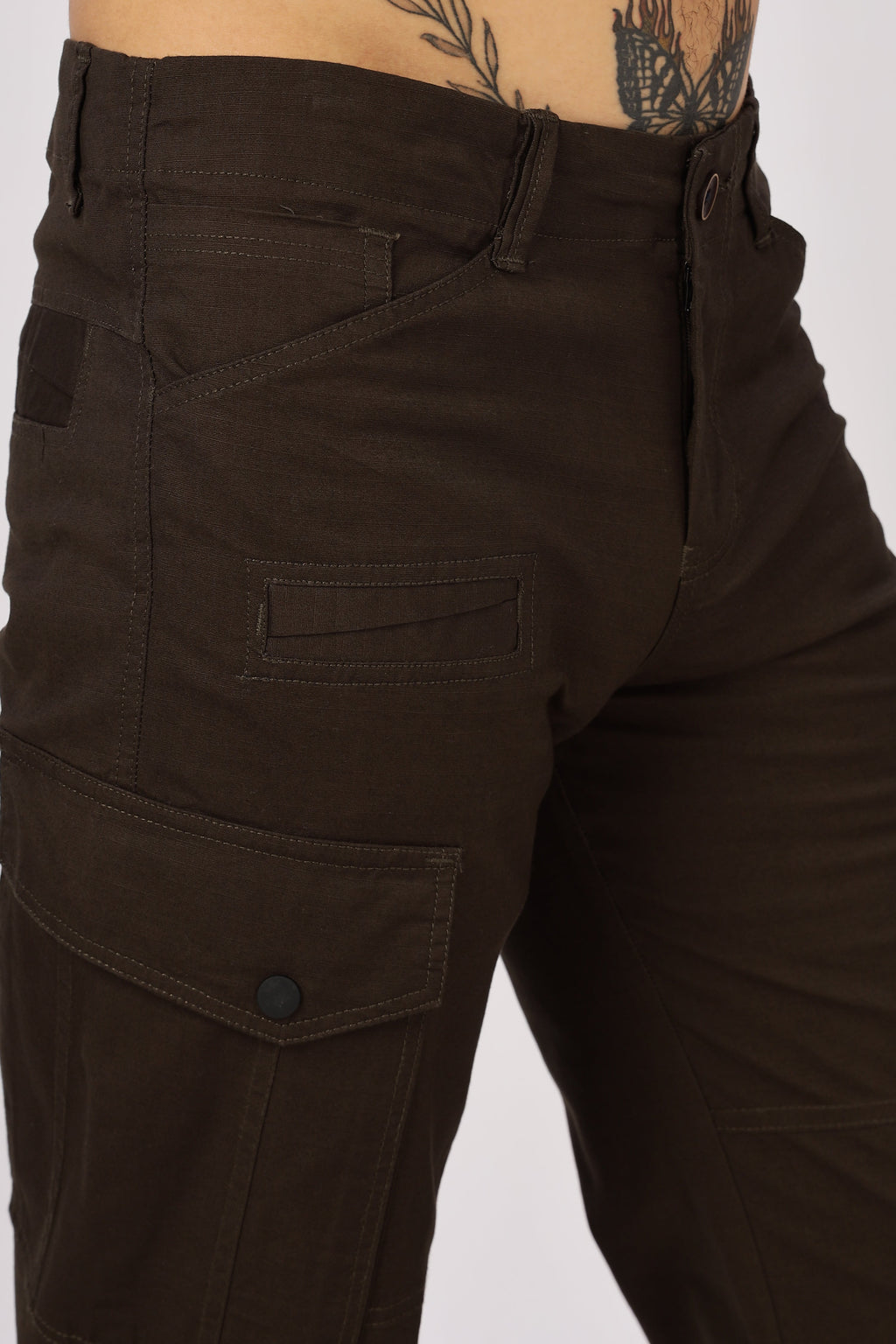 Men Ribstop Heavy duty Cargo-Brown