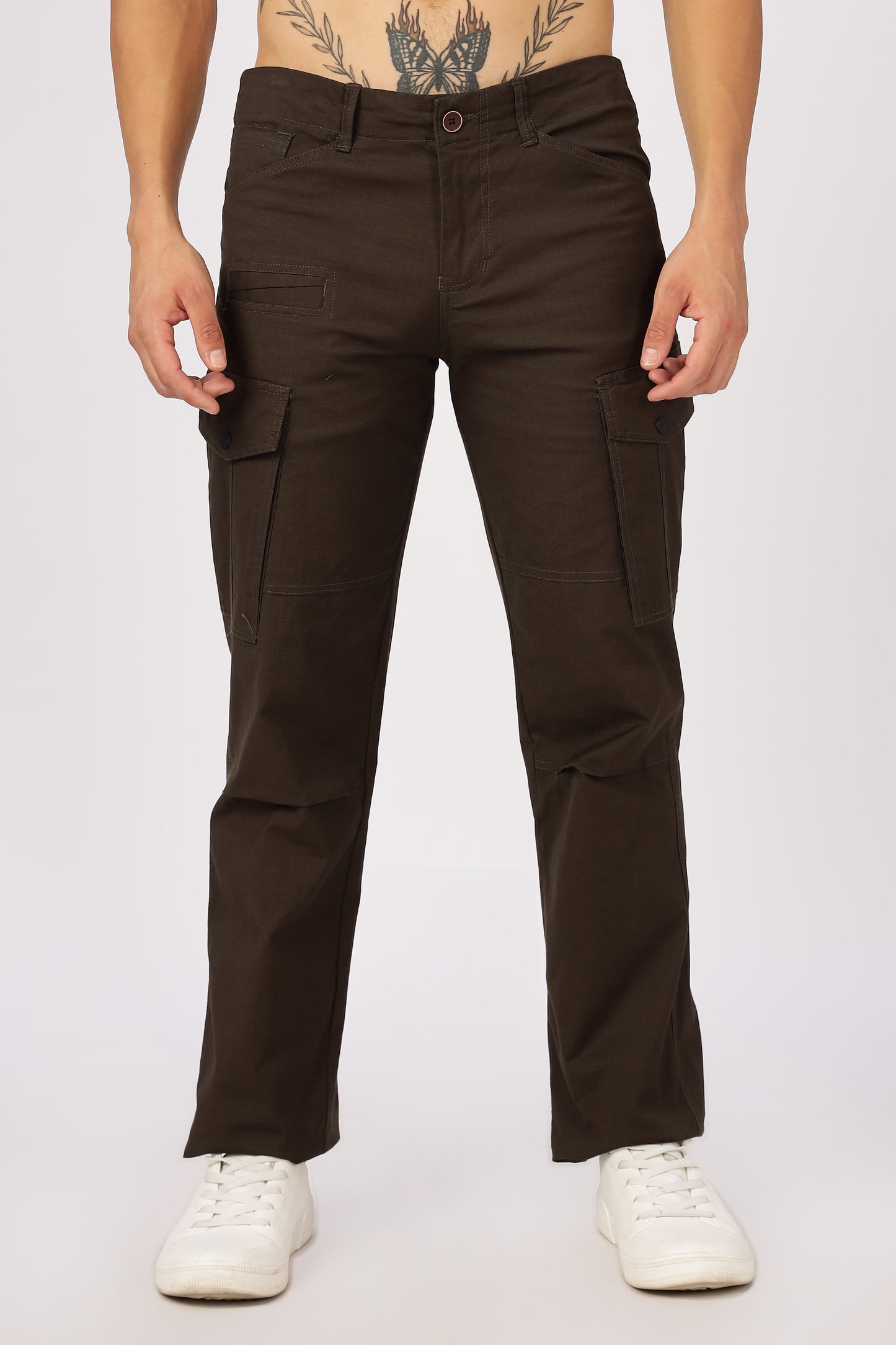 Men Ribstop Heavy duty Cargo-Brown