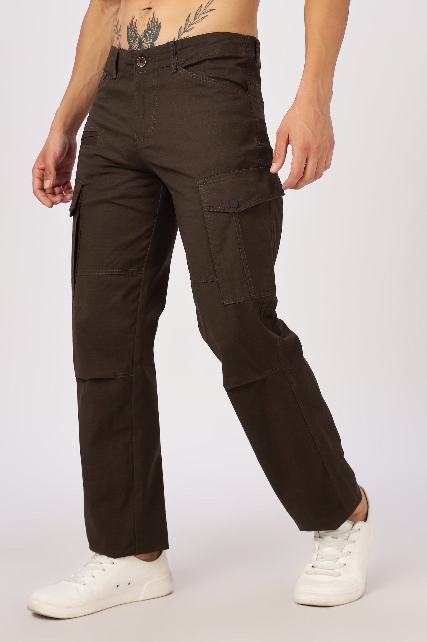 Men Ribstop Heavy duty Cargo-Brown