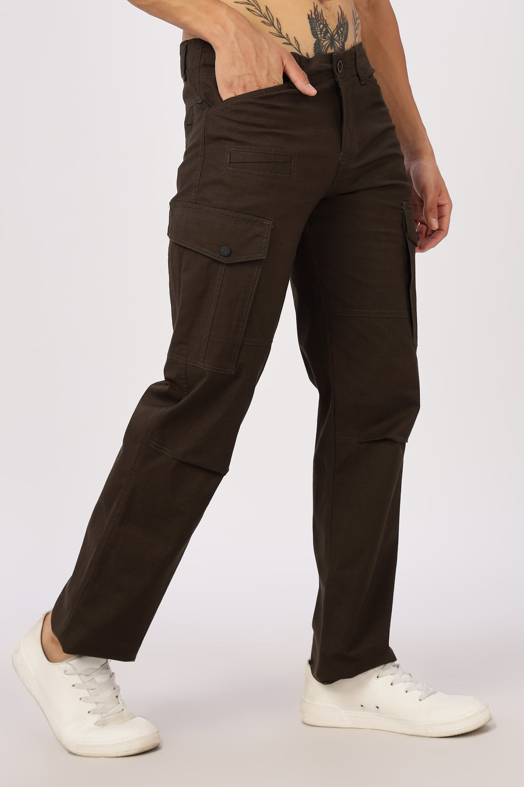 Men Ribstop Heavy duty Cargo-Brown