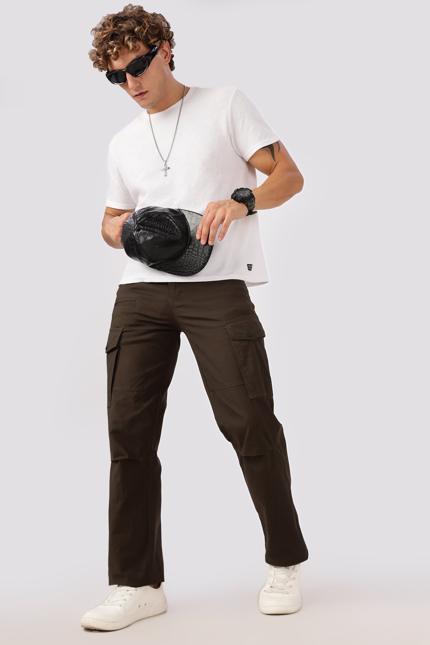 Men Ribstop Heavy duty Cargo-Brown