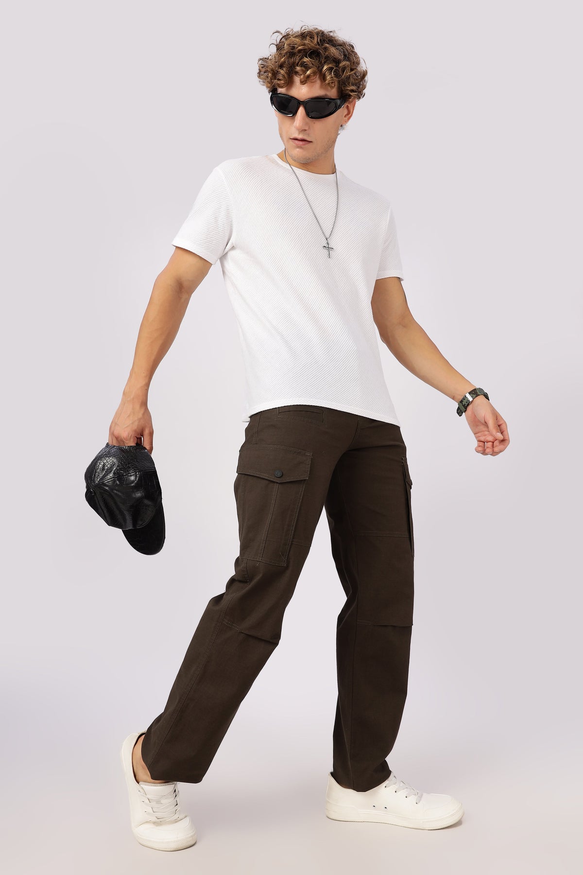 Men Ribstop Heavy duty Cargo-Brown