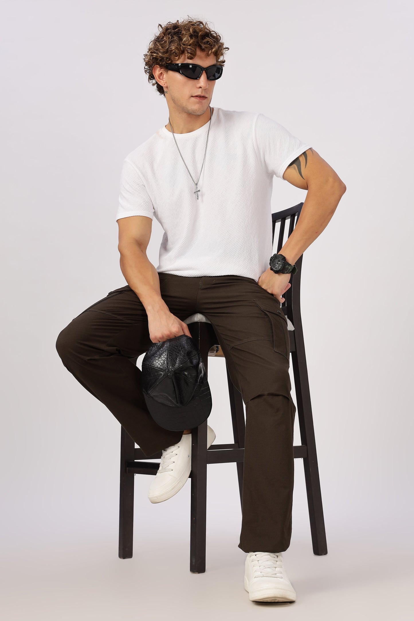 Men Ribstop Heavy duty Cargo-Brown